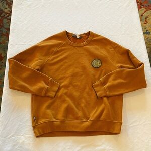 REI Co-op Men’s Seek Nature Crew Neck Patch Sweatshirt Pumpkin Orange Medium